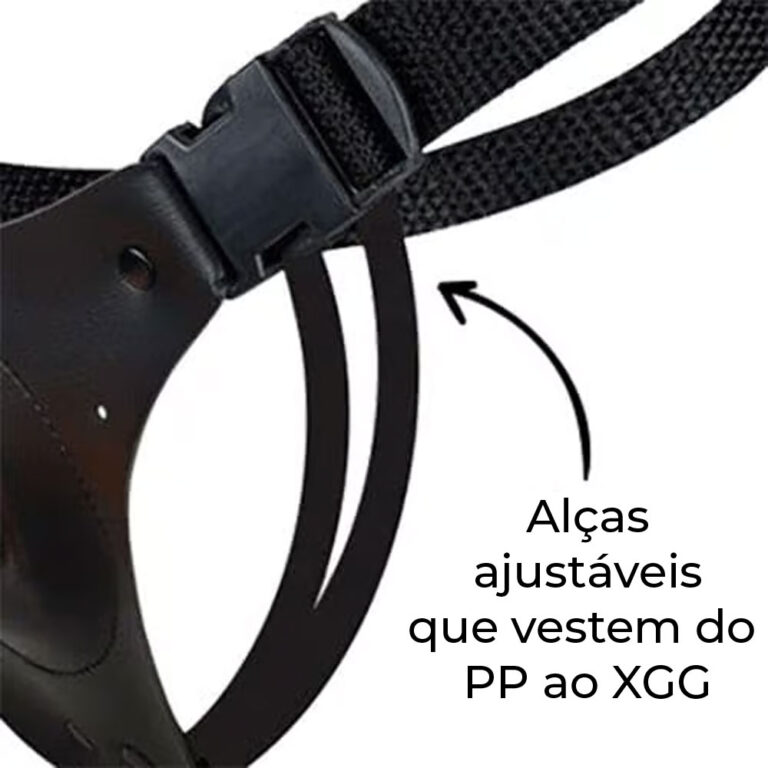 Cinta Peniana Média 15cm x 4cm com Pênis e Vibro Bege - Imagem 9