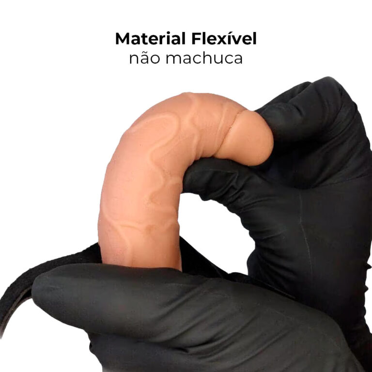 Cinta Peniana Dupla 2 Pênis de 12cm x 3cm Bege - Imagem 4