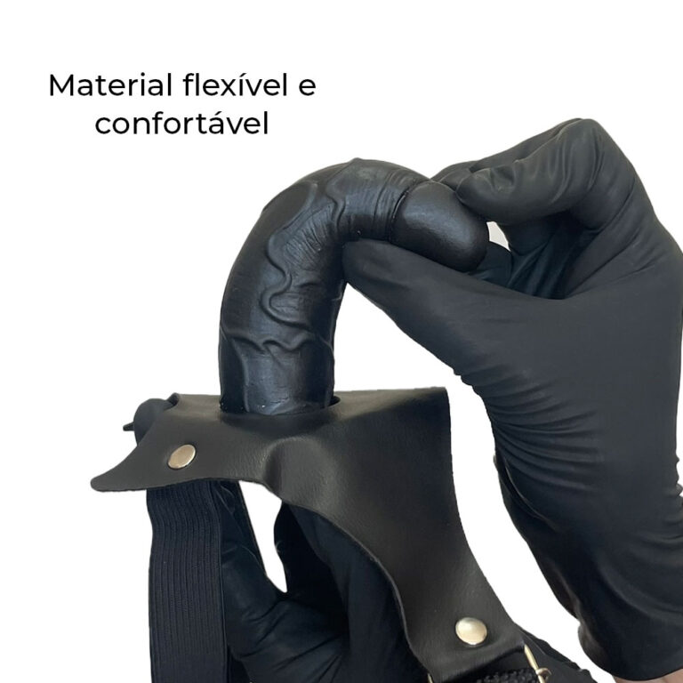 Cinta Peniana Para Dupla Penetração Na Mulher 12cm x 3cm com Pênis Preta - Imagem 7