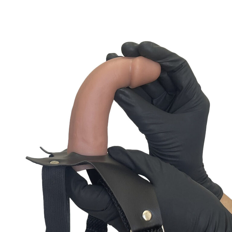 Cinta Peniana Para Dupla Penetração Na Mulher 14,8cm x 3,6cm com Pênis Bege - Imagem 8
