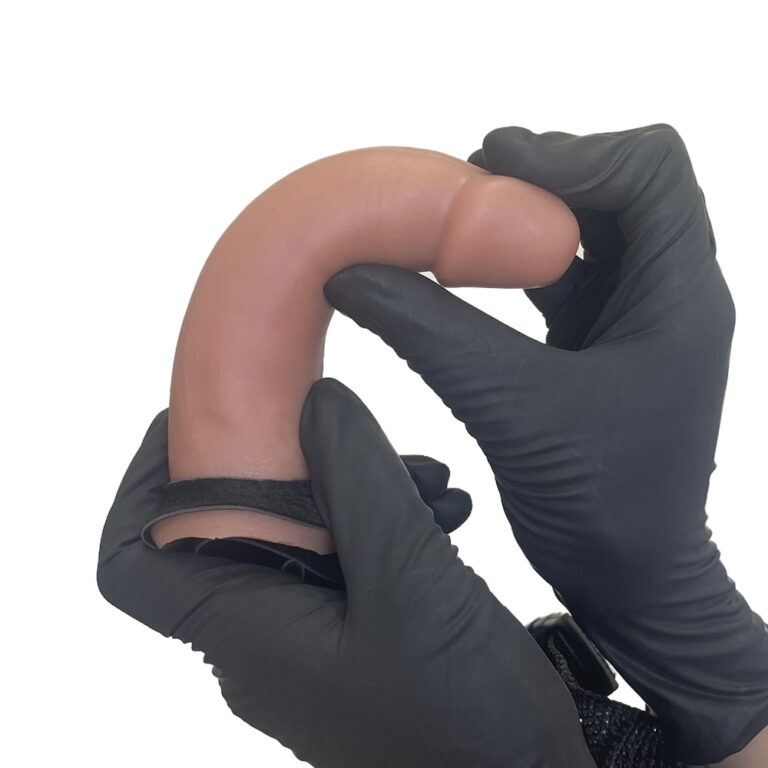 Cinta Peniana Dupla 2 Pênis 15cm x 4cm e 13cm x 3,2cm Bege - Imagem 11