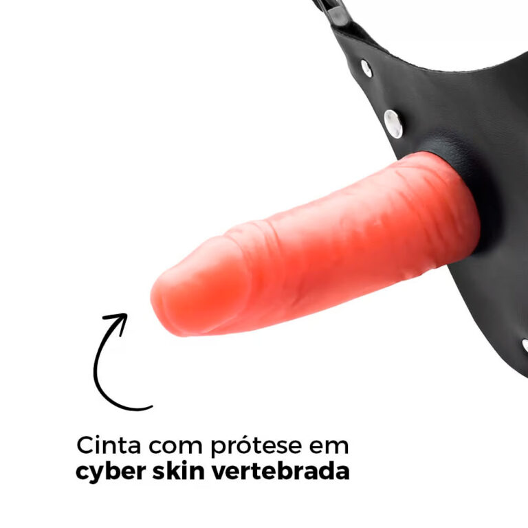 Cinta Peniana Cyberskin com Vértebra Interna 14,5cm x 4cm - Imagem 9