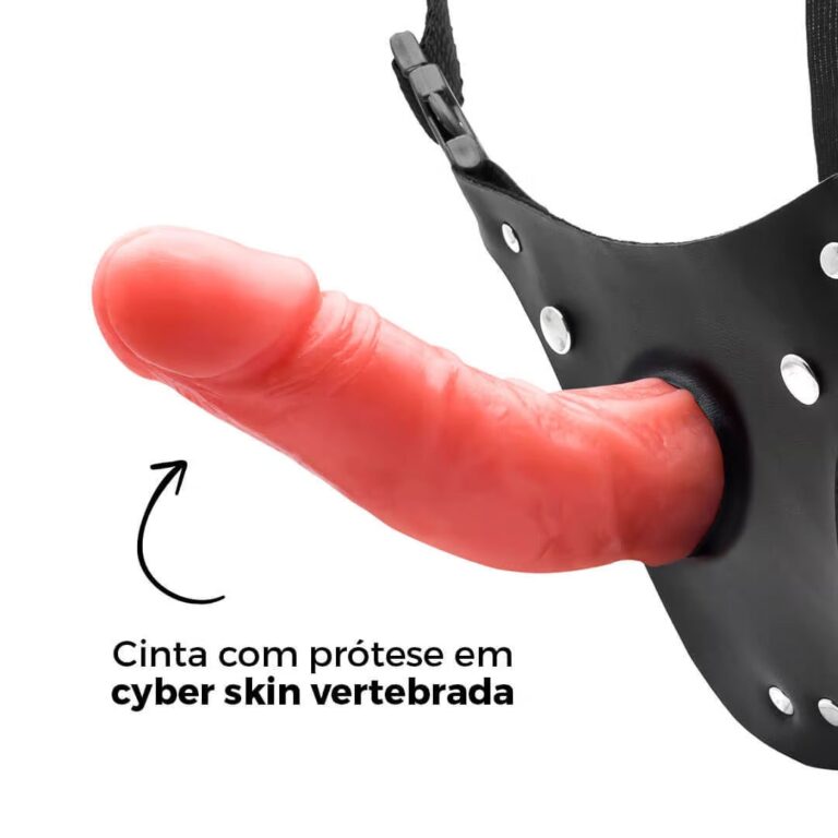 Cinta Peniana Cyberskin com Vértebra Interna 16cm x 3,6cm - Imagem 9