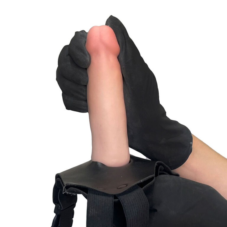 Cinta Peniana Realista Cyberskin 14,5cm x 3,5cm Bege - Imagem 6