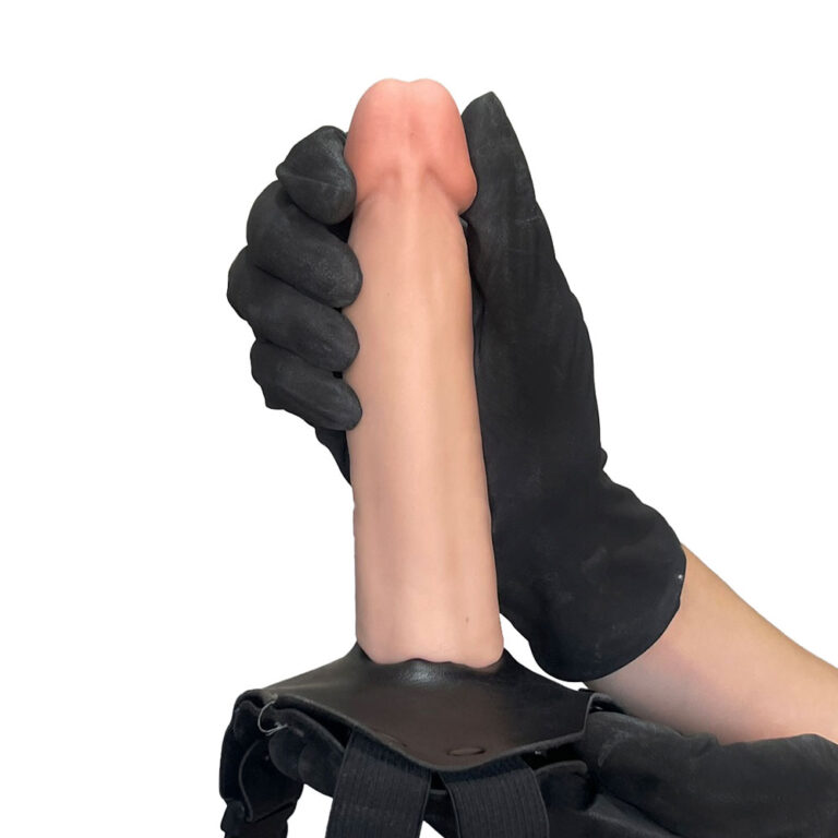 Cinta Peniana Realista Cyberskin 17,5cm x 3,5cm Bege - Imagem 6