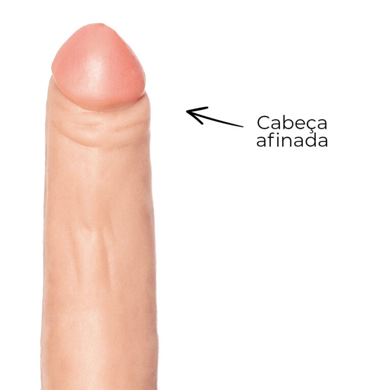 Cinta Peniana Realista Cyberskin 14cm x 2,5cm Bege - Imagem 15