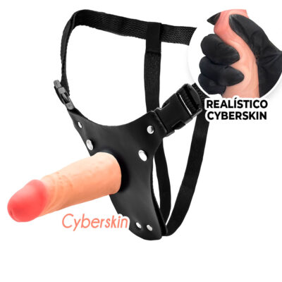 Cinta Peniana Realista Cyberskin 13cm x 3,5cm Bege