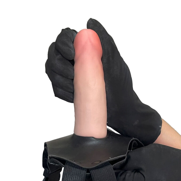 Cinta Peniana Realista Cyberskin 13cm x 3,5cm Bege - Imagem 6