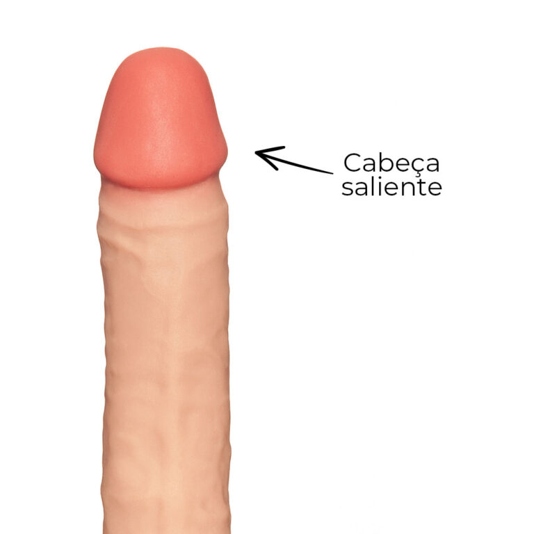 Cinta Peniana Realista Cyberskin 18,5cm x 4cm Bege - Imagem 17