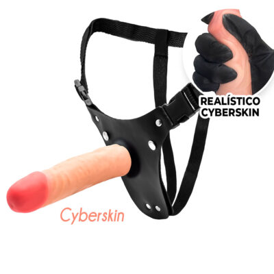 Cinta Peniana Realista Cyberskin 18,5cm x 4cm Bege