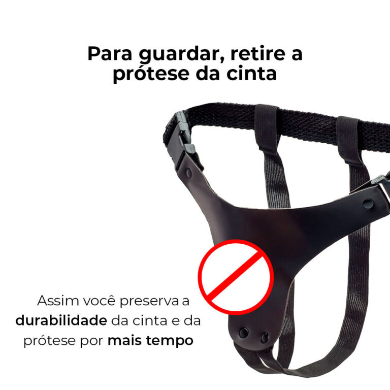Cinta Peniana Realista Cyberskin 17,5cm x 3,5cm Marrom - Imagem 12