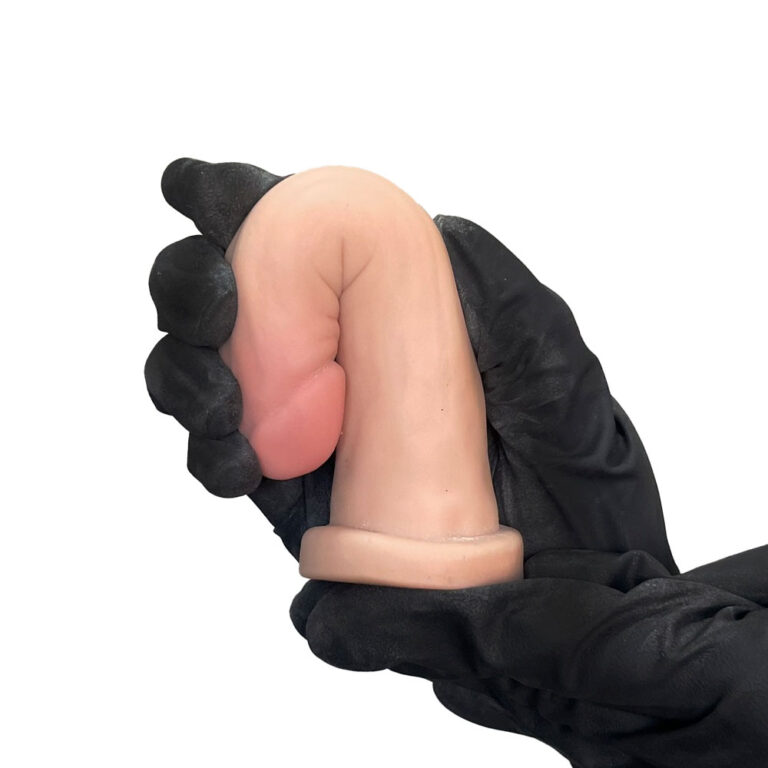 Pênis Pequeno 14cm x 2,5cm Realista Cyberskin Bege - Imagem 12