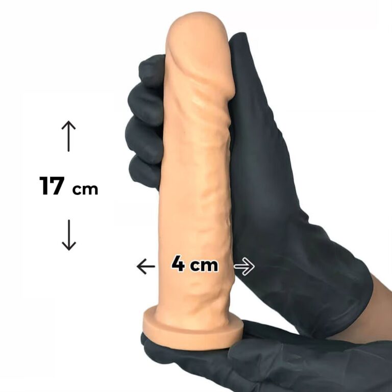 Pênis Médio 17cm x 4cm Bege - Imagem 3