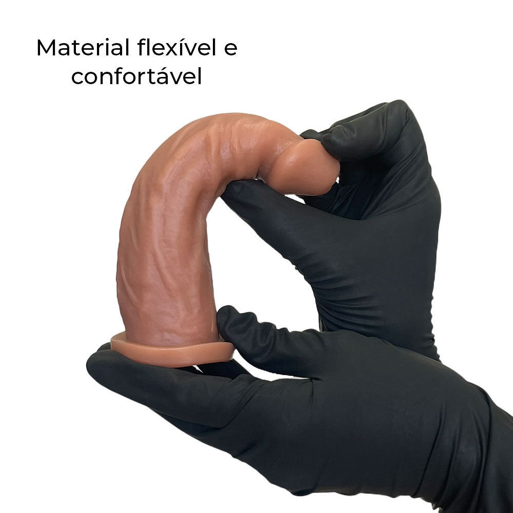 Pênis Médio 16cm x 3,4cm Bege - Imagem 7