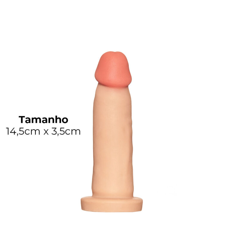 Pênis Médio 14,5cm x 3,5cm Realista Cyberskin Bege - Imagem 3