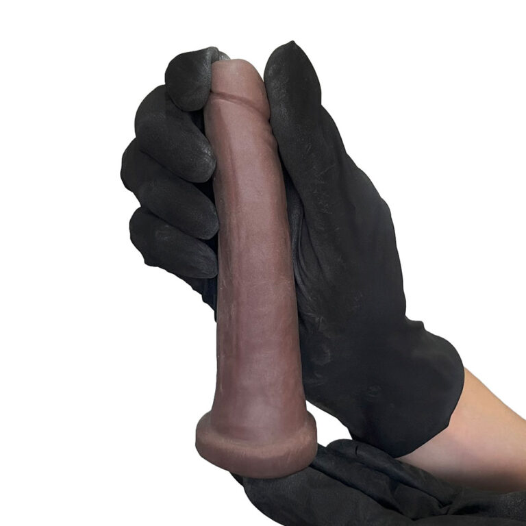 Pênis Pequeno 14cm x 2,5cm Realista Cyberskin Marrom - Imagem 5