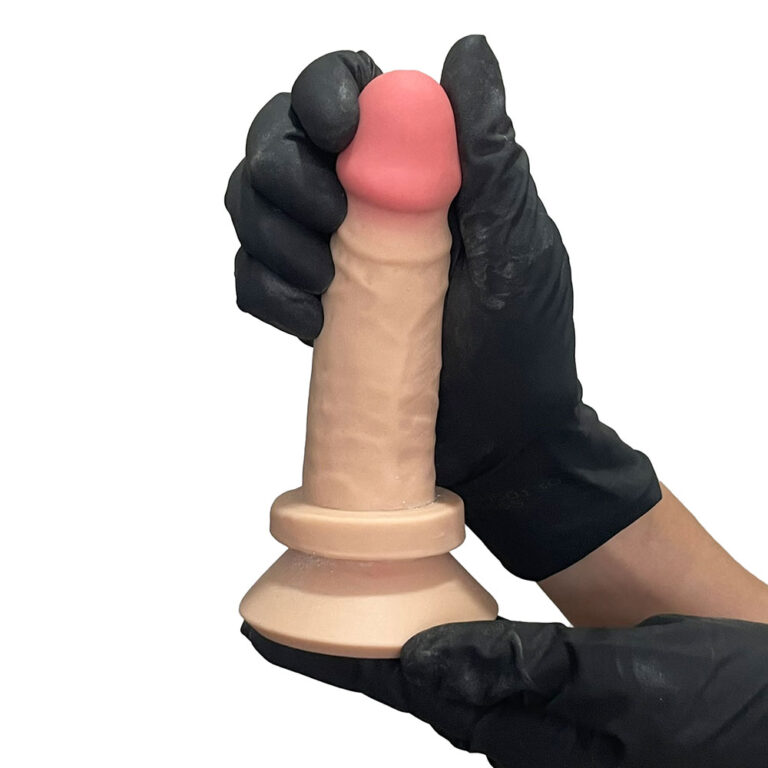Pênis Pequeno 13,5cm x 3,5cm Realista Cyberskin Bege com Ventosa - Imagem 4