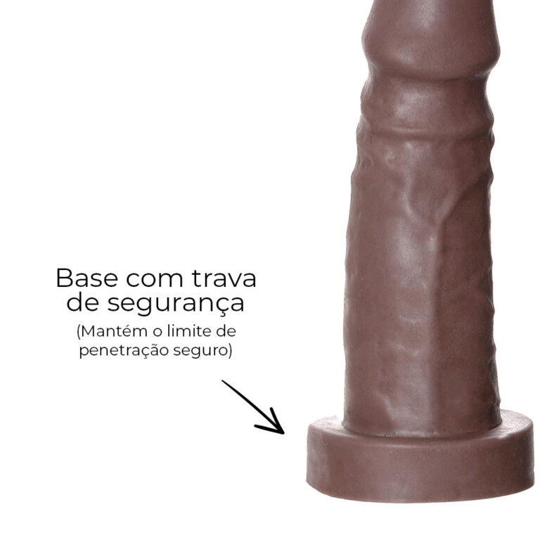 Pênis Pequeno 13cm x 3,5cm Realista Cyberskin Marrom - Imagem 11