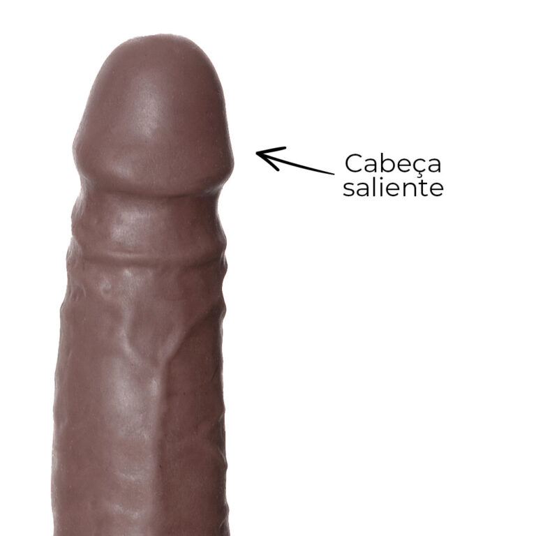 Pênis Pequeno 13cm x 3,5cm Realista Cyberskin Marrom - Imagem 9