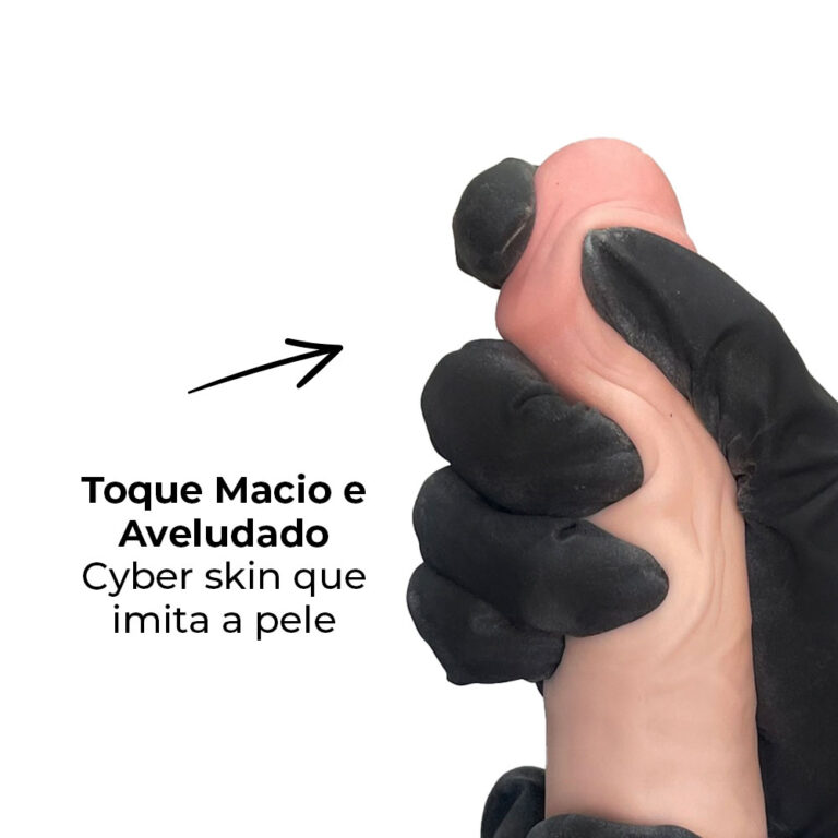 Pênis Pequeno 13cm x 3,5cm Realista Cyberskin Bege - Imagem 7