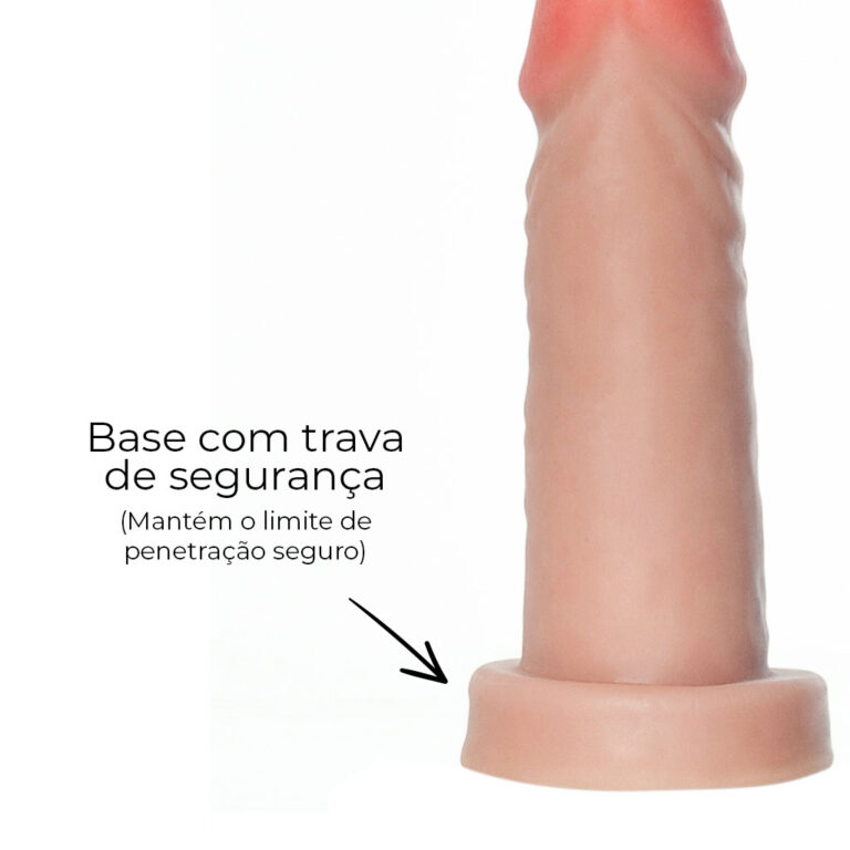 Pênis Pequeno 13cm x 3,5cm Realista Cyberskin Bege - Imagem 11
