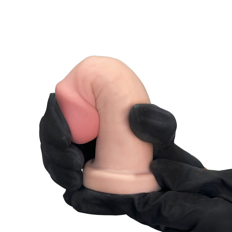 Pênis Pequeno 13cm x 3,5cm Realista Cyberskin Bege - Imagem 13