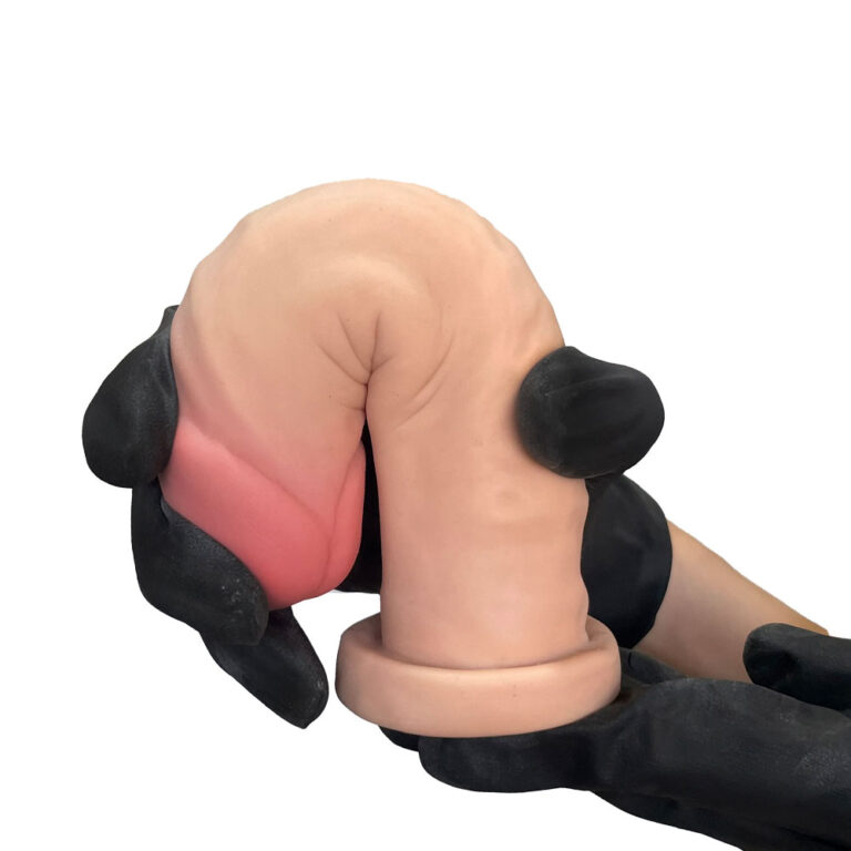 Pênis Médio 18,5cm x 4cm Realista Cyberskin Bege - Imagem 13