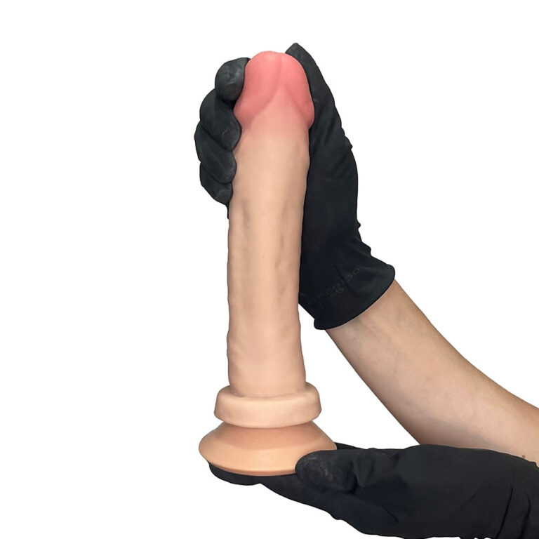 Pênis Médio 19cm x 4cm Realista Cyberskin Bege com Ventosa - Imagem 6