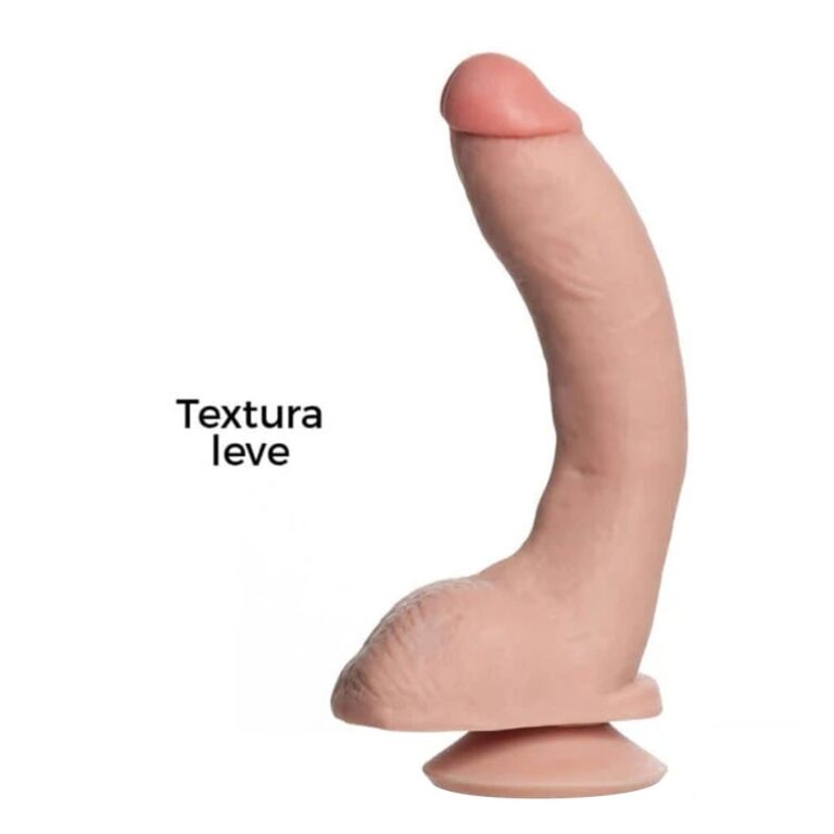 Pênis Grande 22cm x 4,5cm Realista Cyberskin Bege com Ventosa - Imagem 9
