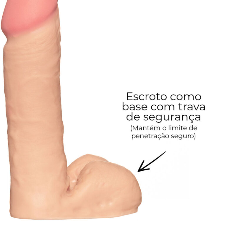 Pênis Médio 17cm x 3,5cm Realista Cyberskin Bege - Imagem 11