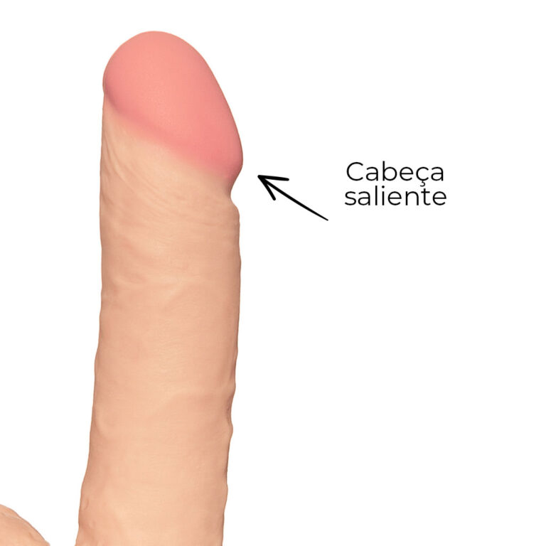 Pênis Médio 17cm x 3,5cm Realista Cyberskin Bege - Imagem 9