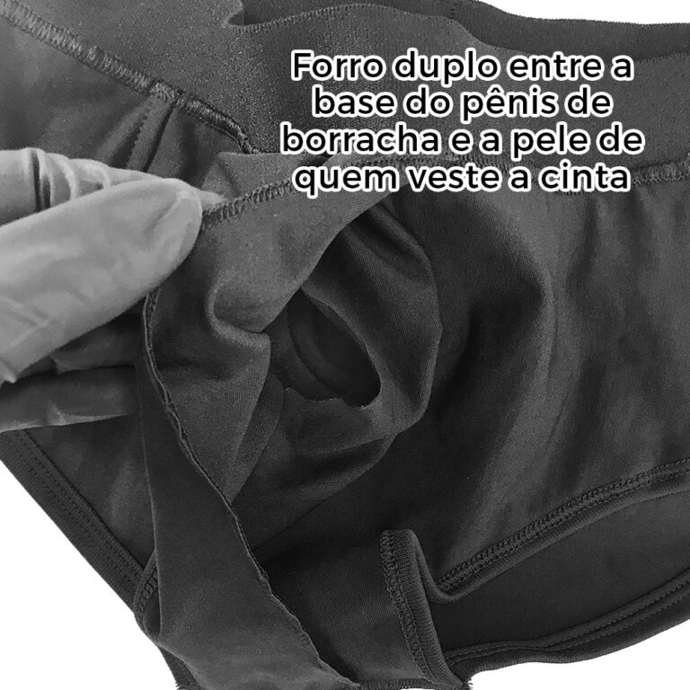 Cinta Peniana 68cm a 78cm ao redor do corpo - Feita em Tecido - Formato Calcinha / Cueca / Sunguete (Sem Prótese) - Imagem 9