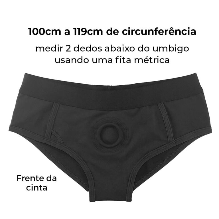 Cinta Peniana 100cm a 119cm ao redor do corpo - Feita em Tecido - Formato Calcinha / Cueca / Sunguete (Sem Prótese) - Imagem 3