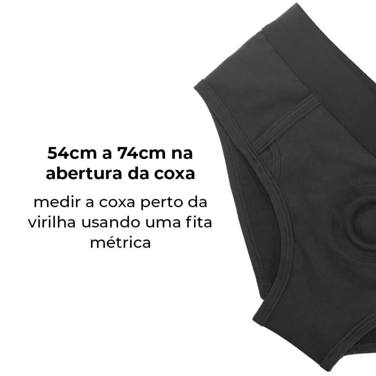 Cinta Peniana 100cm a 119cm ao redor do corpo - Feita em Tecido - Formato Calcinha / Cueca / Sunguete (Sem Prótese) - Imagem 5