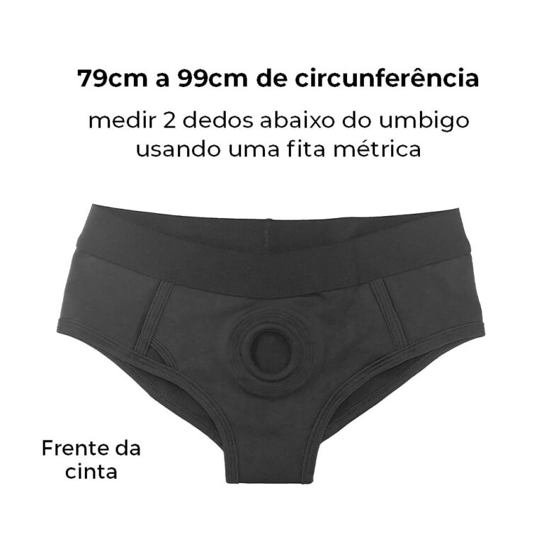 Cinta Peniana 79cm a 99cm ao redor do corpo - Feita em Tecido - Formato Calcinha / Cueca / Sunguete (Sem Prótese) - Imagem 3