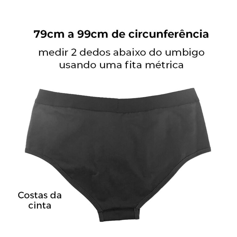 Cinta Peniana 79cm a 99cm ao redor do corpo - Feita em Tecido - Formato Calcinha / Cueca / Sunguete (Sem Prótese) - Imagem 4