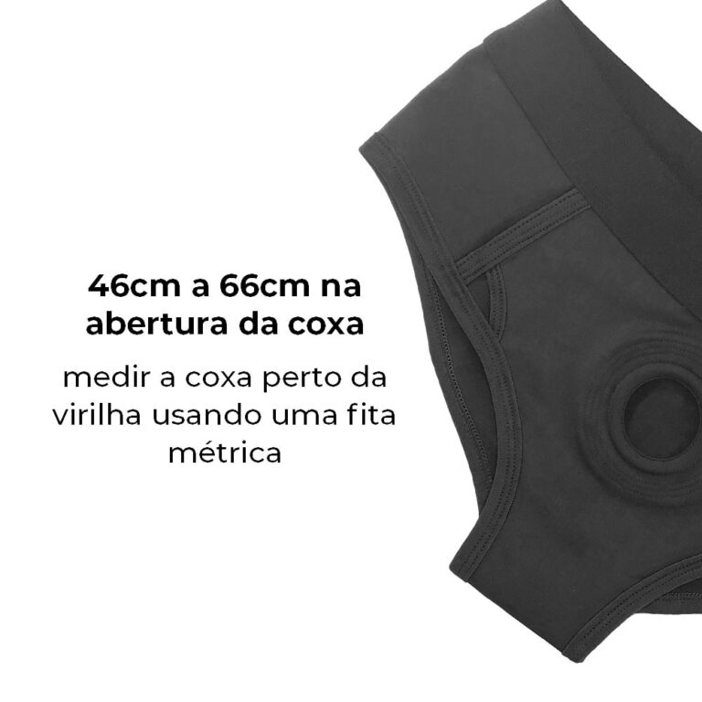 Cinta Peniana 79cm a 99cm ao redor do corpo - Feita em Tecido - Formato Calcinha / Cueca / Sunguete (Sem Prótese) - Imagem 5