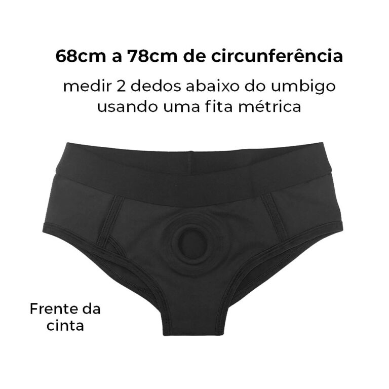 Cinta Peniana 68cm a 78cm ao redor do corpo - Feita em Tecido - Formato Calcinha / Cueca / Sunguete (Sem Prótese) - Imagem 3