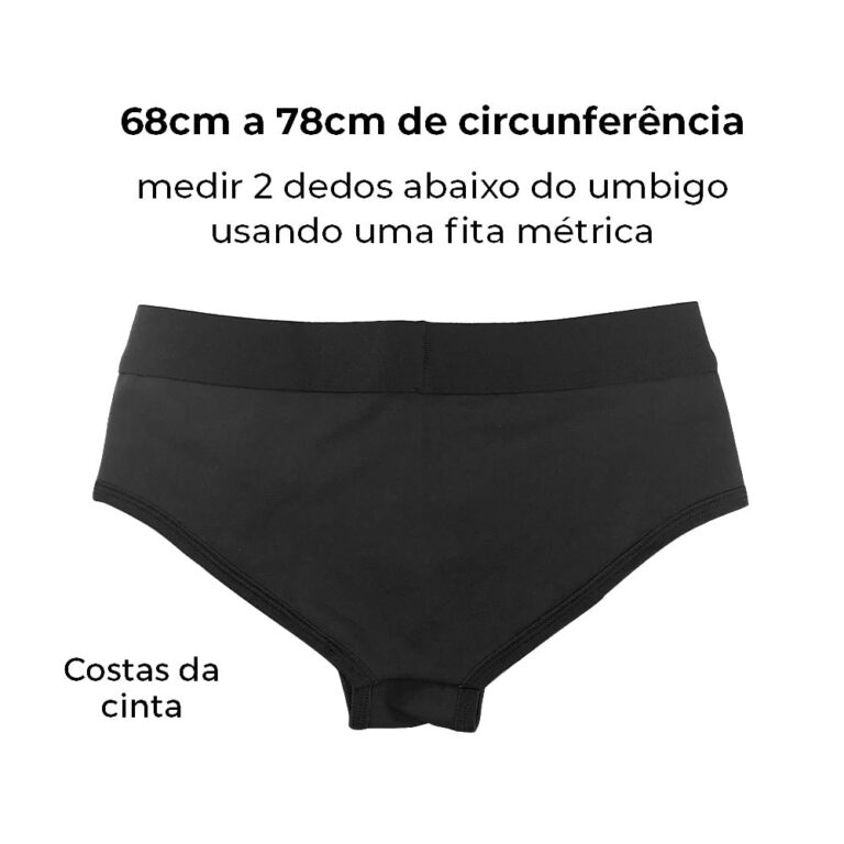 Cinta Peniana 68cm a 78cm ao redor do corpo - Feita em Tecido - Formato Calcinha / Cueca / Sunguete (Sem Prótese) - Imagem 4
