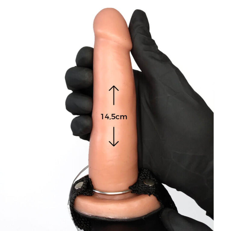 Cinta Peniana de Coxa 14,5cm x 3,6cm com Vibro Bege - Imagem 4
