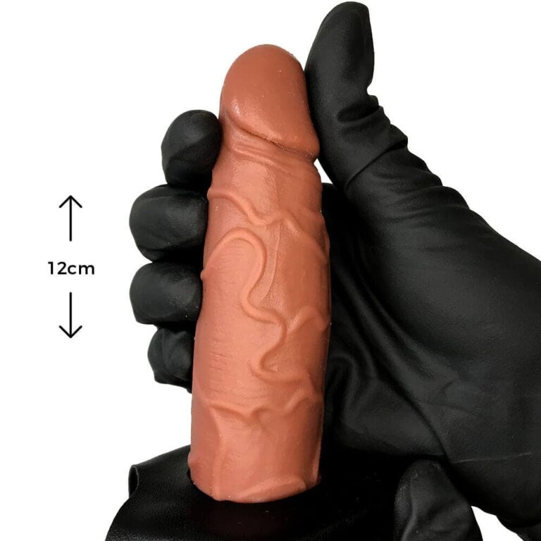 Cinta Peniana Para Dupla Penetração Na Mulher 12cm x 3cm com Pênis Marrom - Imagem 4