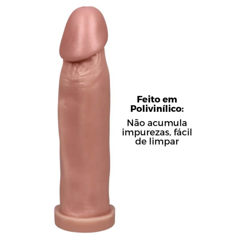 Pênis Grande 20,5cm x 4,5cm Bege - Imagem 8