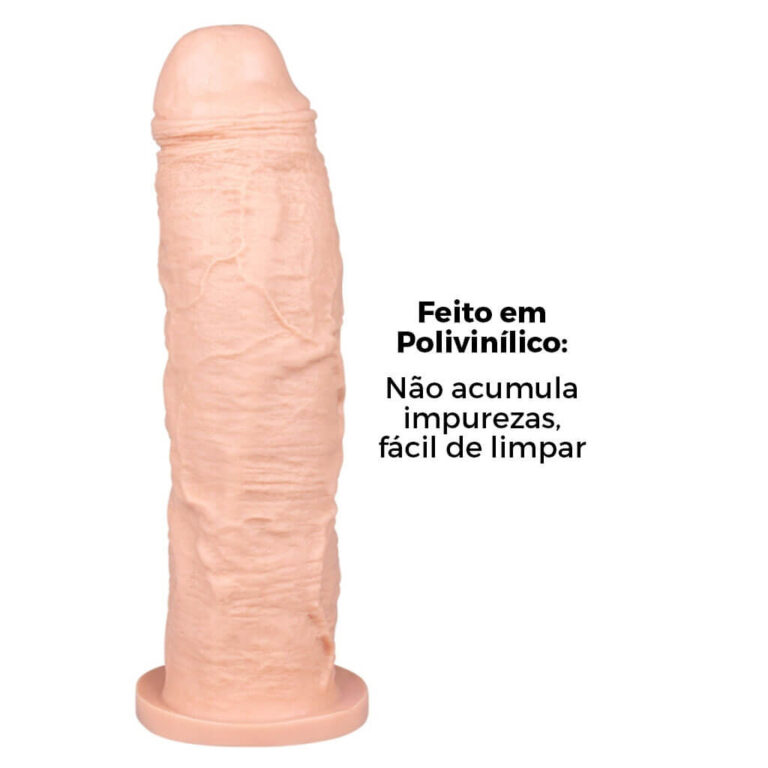 Pênis Grande 20cm x 5,5cm Bege - Imagem 8