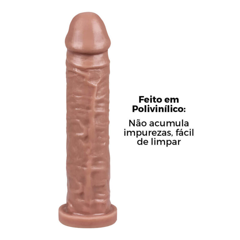 Pênis Grande 21cm x 4,5cm Bege - Imagem 8
