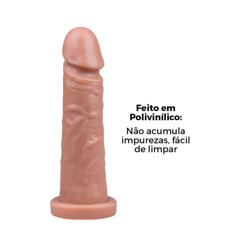 Pênis Médio 16cm x 3,8cm Bege - Imagem 8