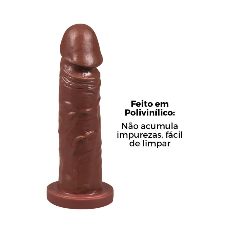 Pênis Médio 16cm x 3,8cm Marrom - Imagem 8