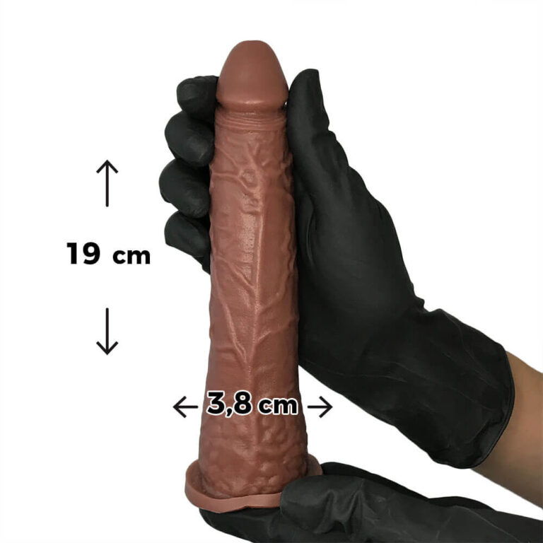 Pênis Grande 19cm x 3,8cm Marrom - Imagem 3