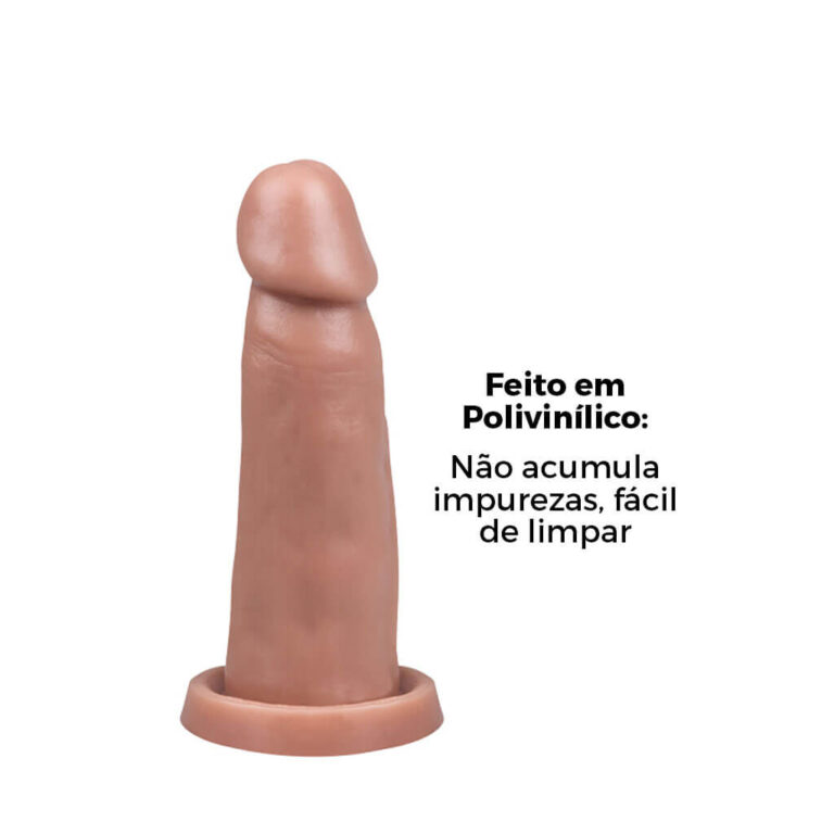 Pênis Médio 14cm x 3,5cm Bege - Imagem 8