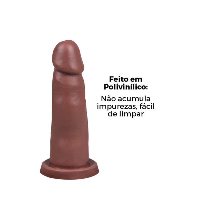 Pênis Médio 14cm x 3,5cm Marrom - Imagem 8