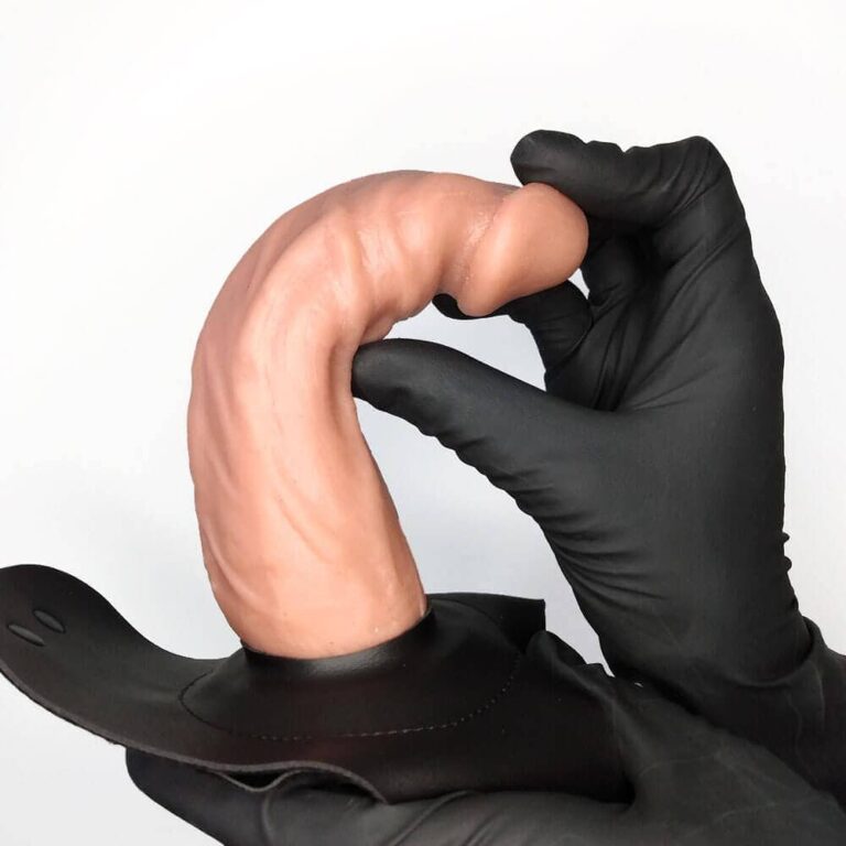 Cinta Peniana Média 16cm x 3,4cm com Pênis Bege - Imagem 5